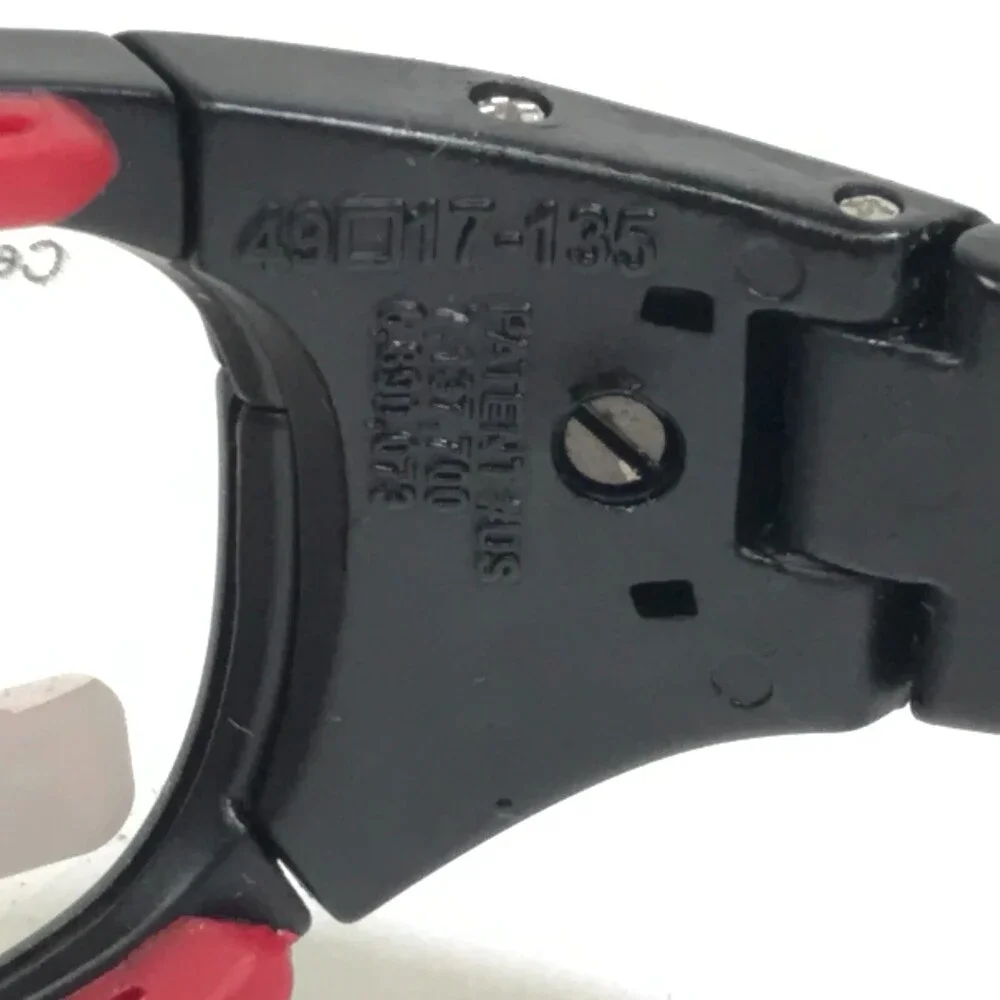 Rec Specs Kids Athletic Goggles Frames SLAM 230 Matte Black Red Wrap 49-17-135